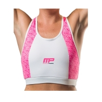 Musclepharm Sportswear Womens Crop Top Pink White