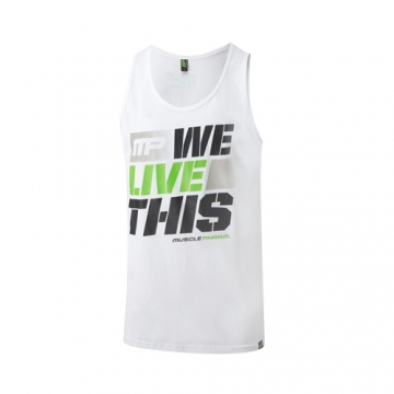 Musclepharm Sportswear Graphic Vest Live This White (MPVST444)