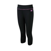 Musclepharm Sportswear Womens Capri Pant Black-Hot Pink (MPLPNT427)