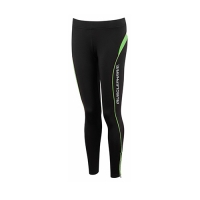 Musclepharm Sportswear Womens Detailed Tight Black-Lime Green (MPLPNT465)
