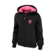 Musclepharm Sportswear Womens Full Zip Hooded Strong Is The New Sexy Sweat Black-Hot Pink (MPLSWT468)