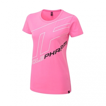 Musclepharm Sportswear Womens Outline Logo Tee Hot Pink (MPLTS487)