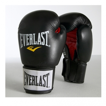 Everlast Moulded Foam Training Glove Leather (Black)