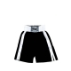 Everlast Pro Boxing Trunks (61cm) (Black/White)